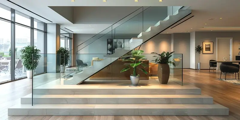 Balustrady szklane wewnętrzne Warszawa