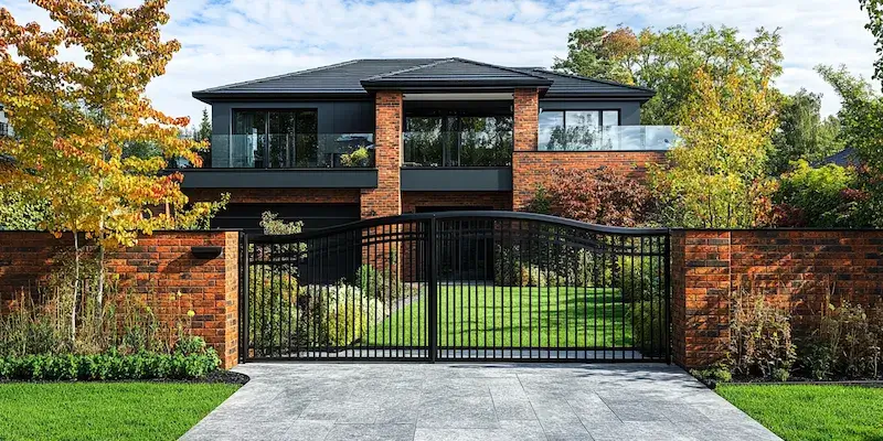 Moderne Metallzäune aus Polen