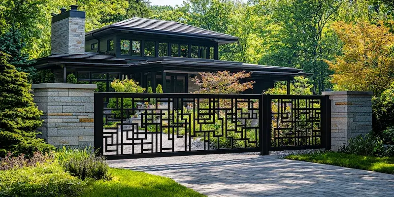 Polnische Metallzäune